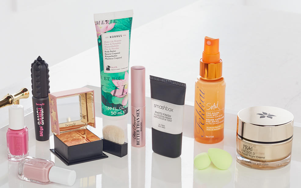 a wide array of small beauty products