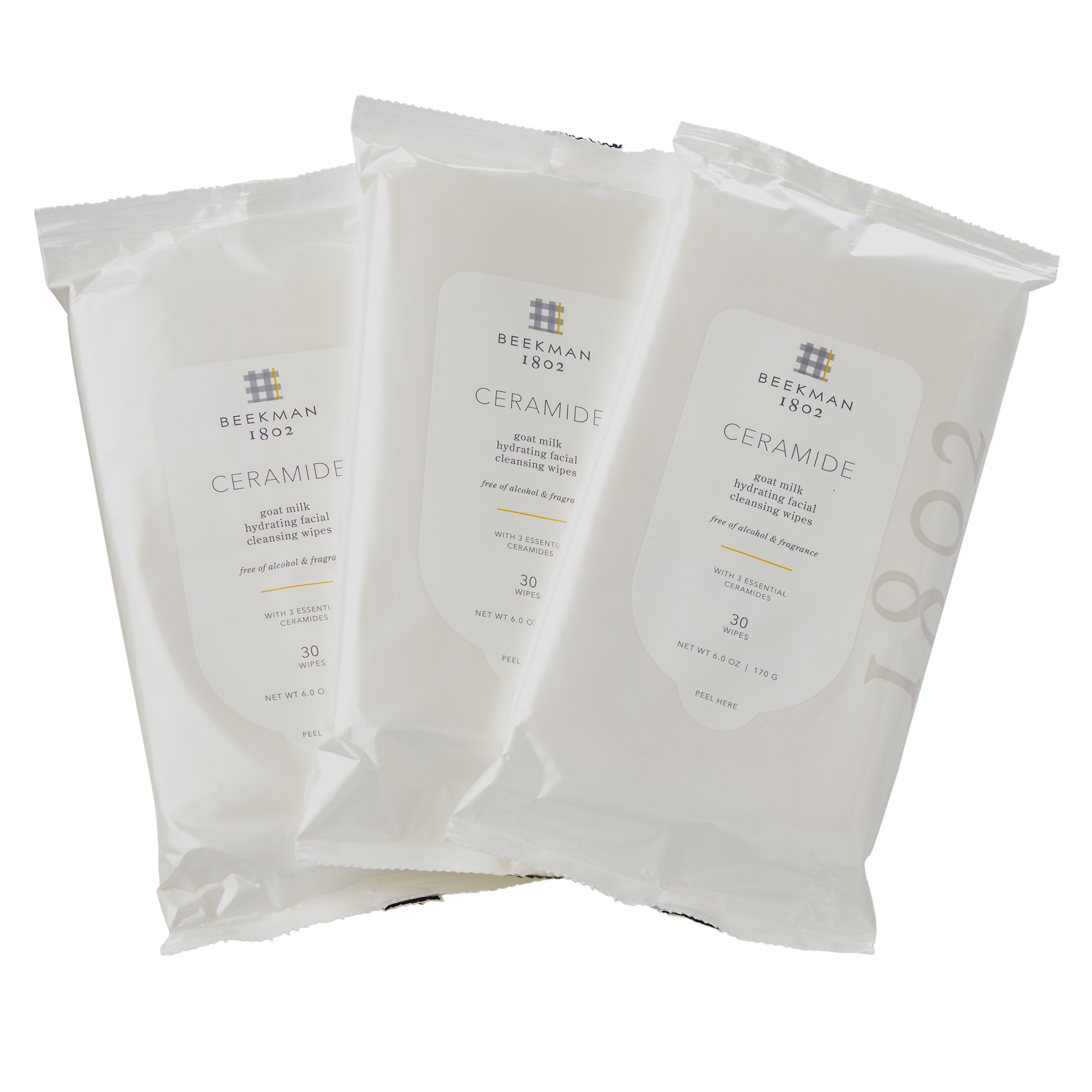 Beekman 1802 Skincare Infused 3 Pack Ceramide Face Wipes 20805349 HSN