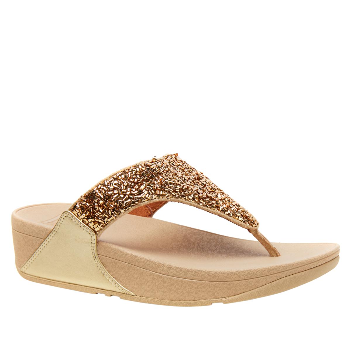 Fitflop Lulu Shimmer Foil Toe Post Sandal Hsn