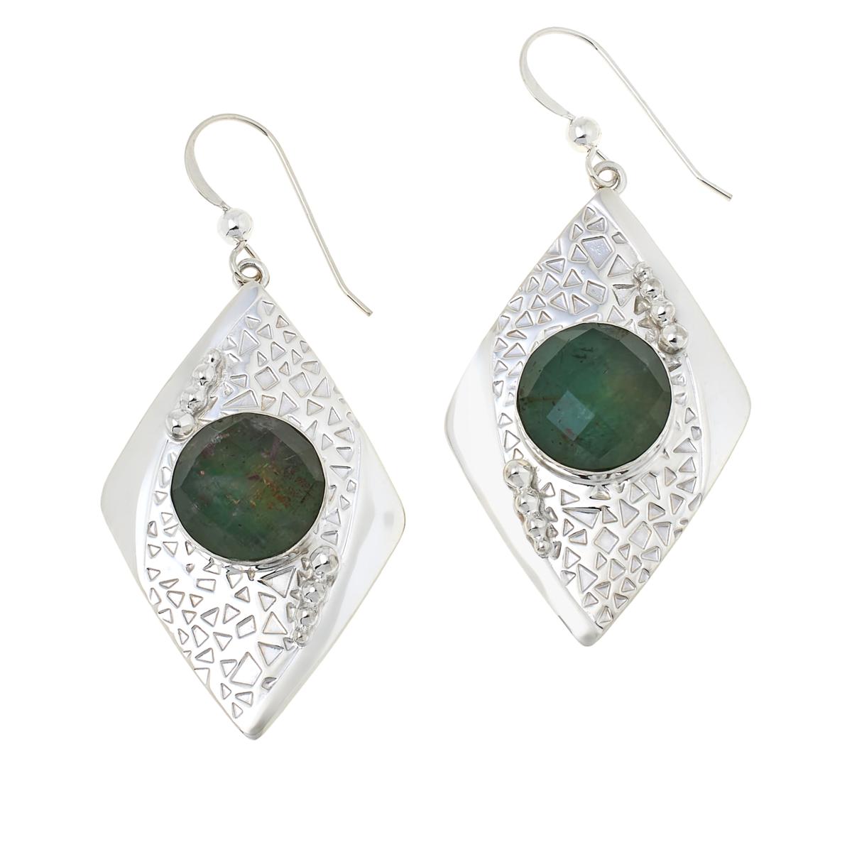 Jay King Sterling Silver Iceberg Green Labradorite Drop Earrings