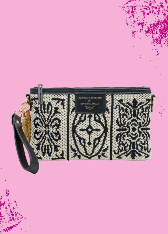 Embroidered Wristlet Clutch