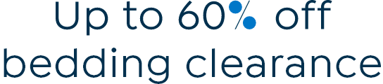 Up to 60% off bedding clearance
