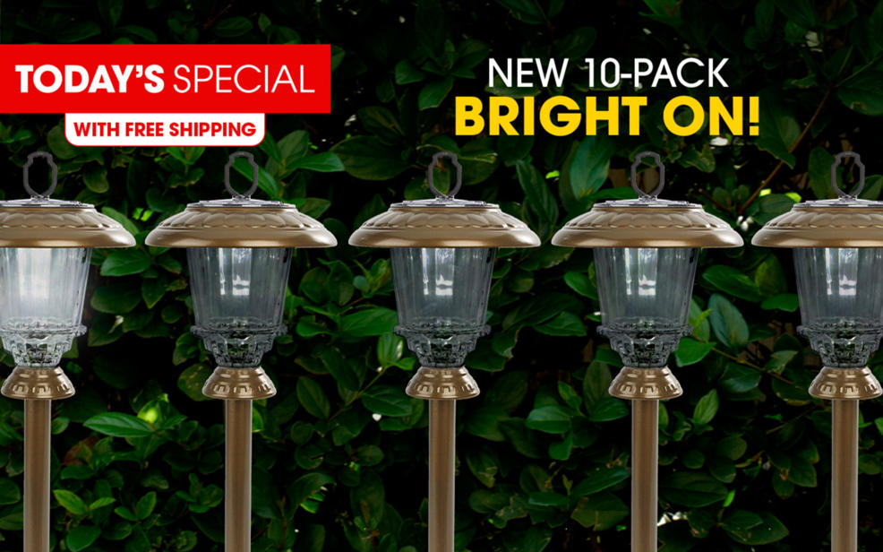 Hsn Fieldsmith 10pk Solar Pathway Lights W 6 Color Modes Remote Tvshoppingqueens