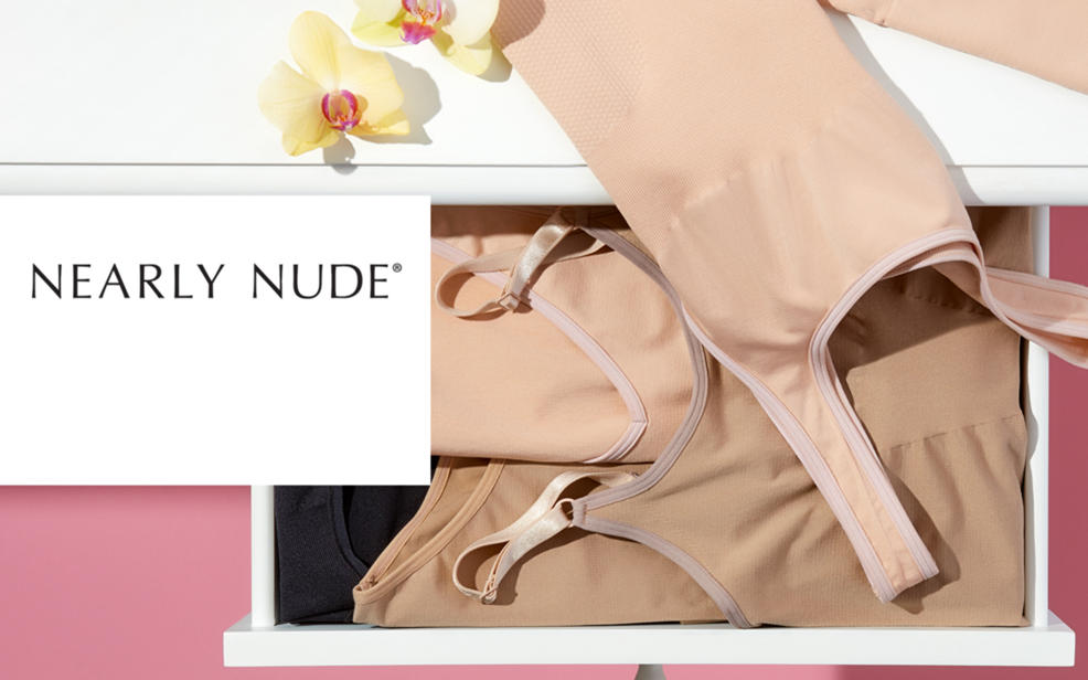Nearly Nude Logo and merchandise