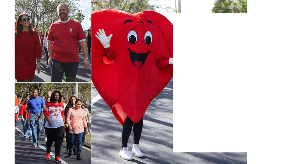 HSN employees participating in the American Heart Association Heart Walk