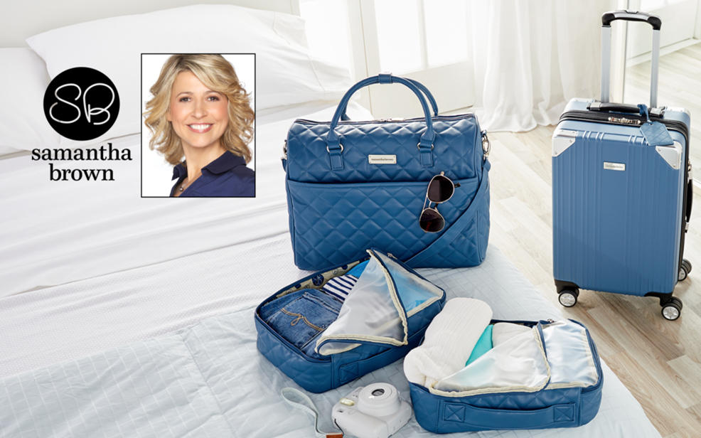 samantha brown luggage qvc