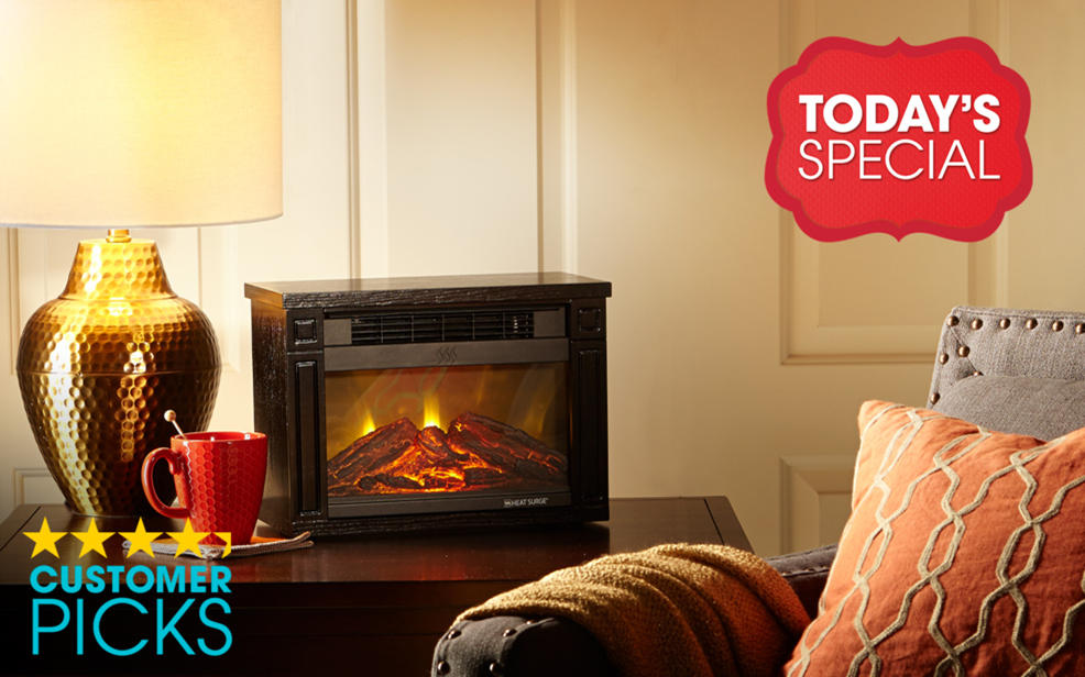 Hsn Heat Surge Mini Glo Infrared Led Fireplace Heater
