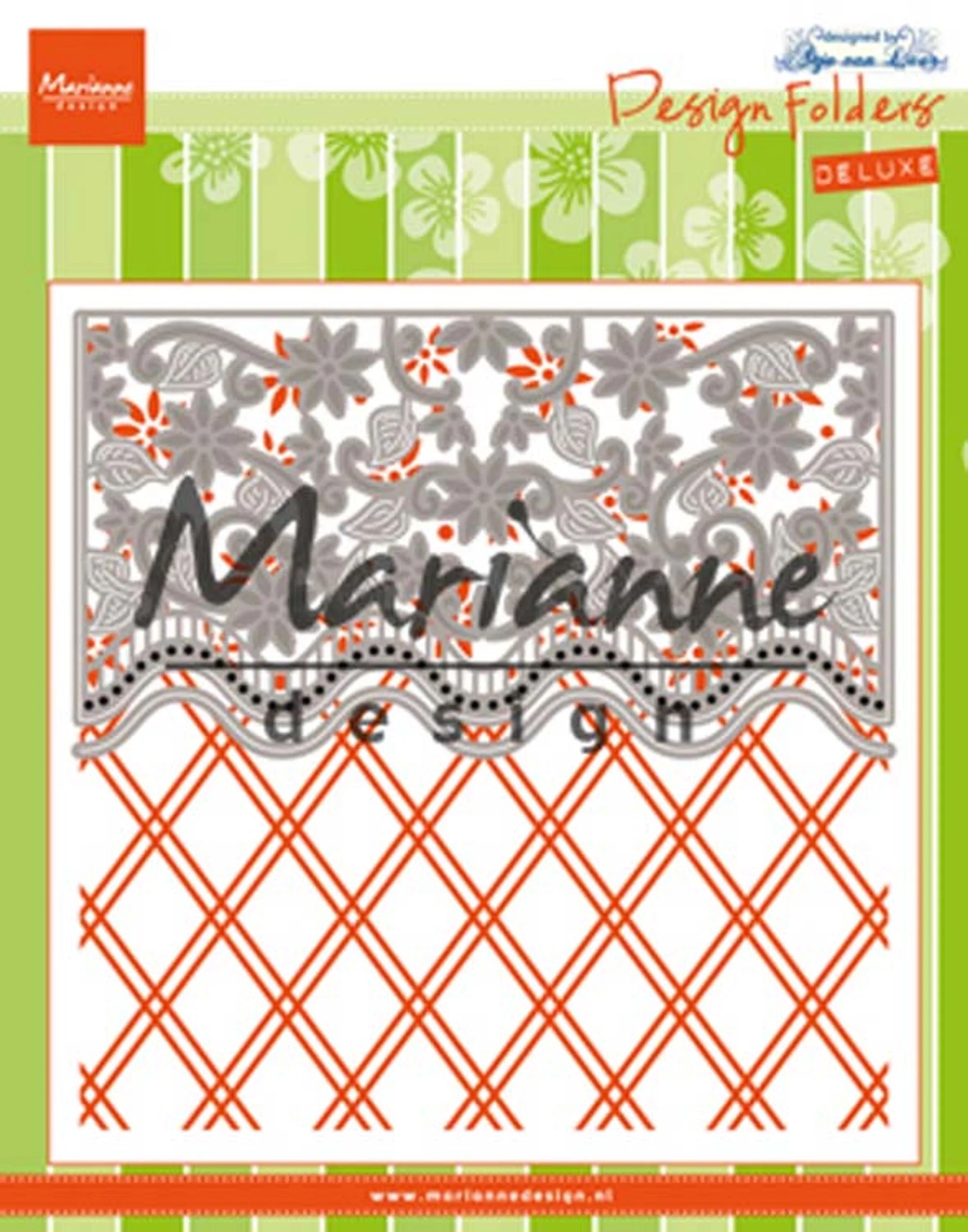 Marianne Design Embossing Folder Anja's Flower Border 20530217 HSN
