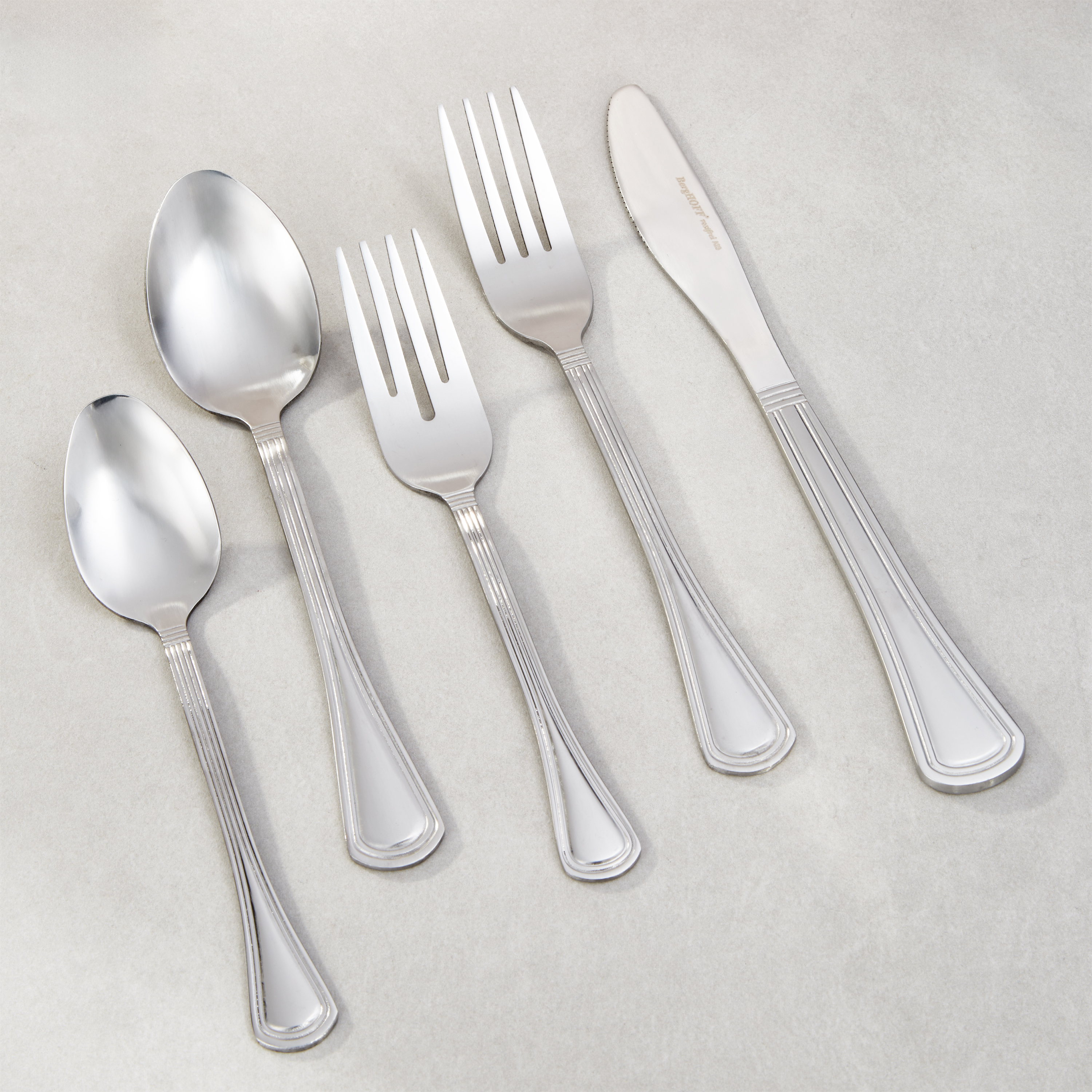BergHOFF TwoTone Matte 20pc Flatware Set 18/0 SS, Service for 4 20088709 HSN