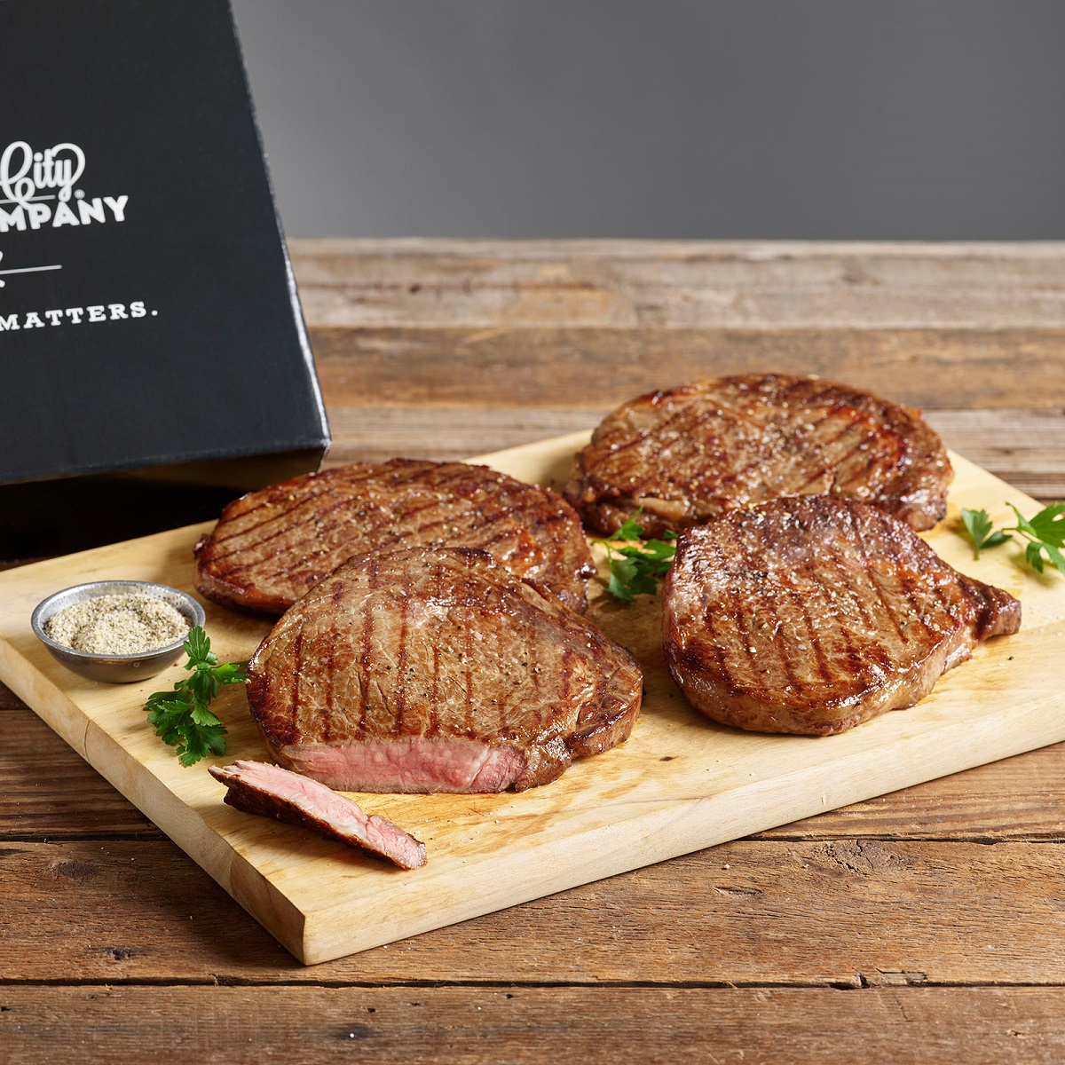 Kansas City Steaks (4) 10 oz. Boneless Ribeye Steaks Gift Boxed 20106890 HSN