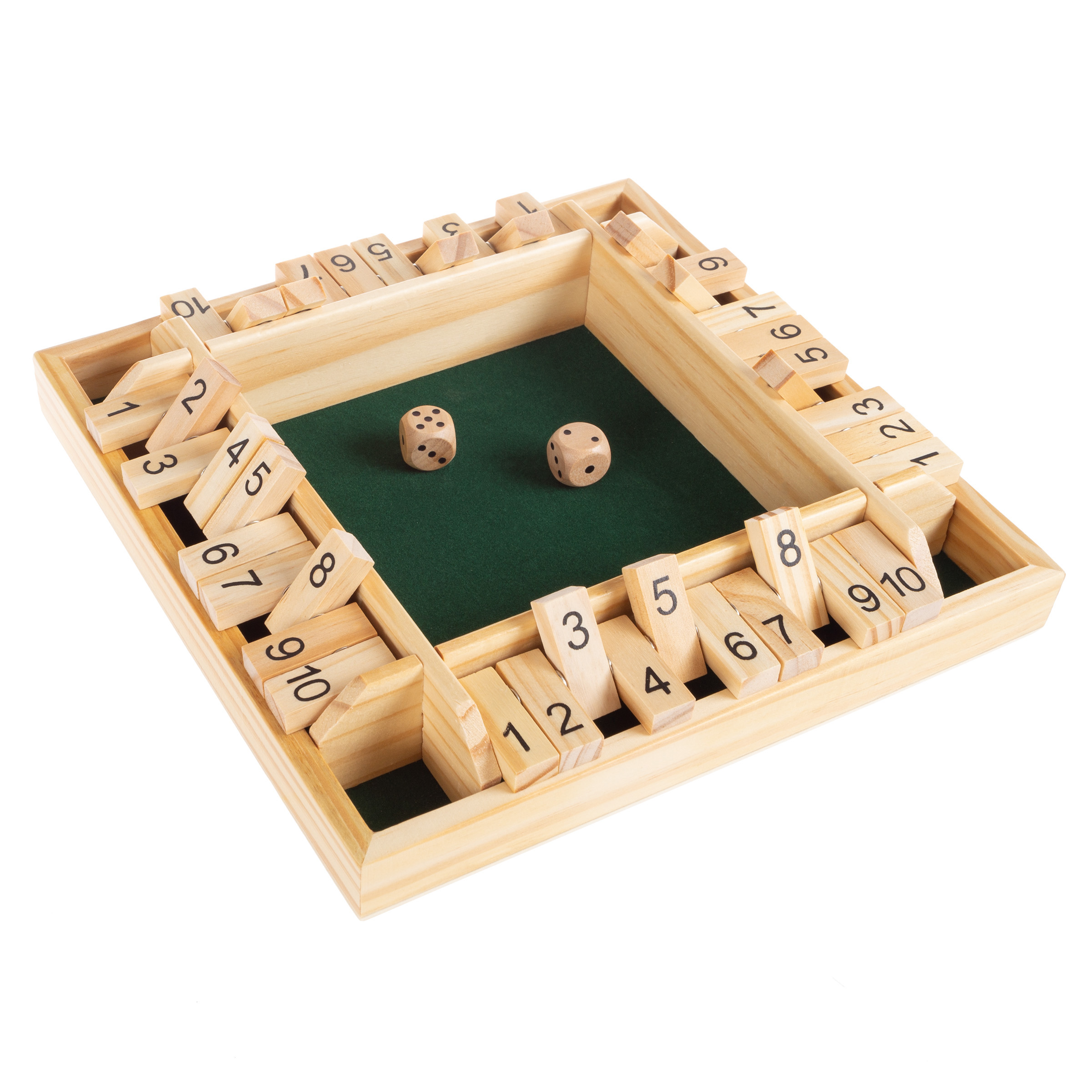 Toy Time 4Player Wooden Shut the Box Game Set 20401210 HSN