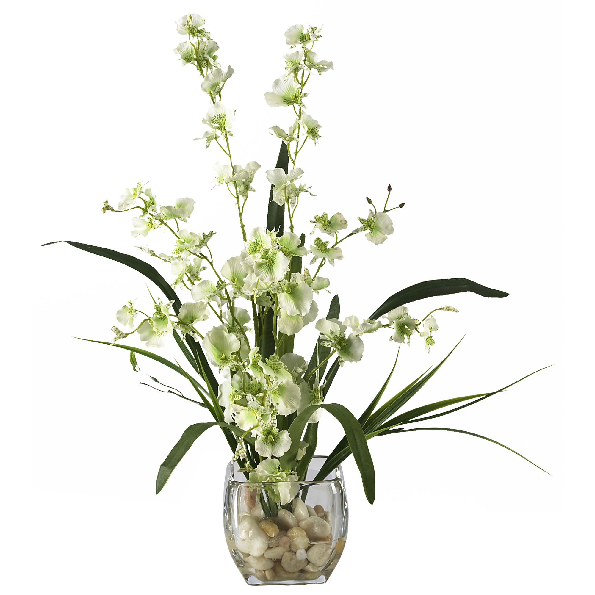 Nearly Natural Dancing Lady Orchid Silk Flower Arrangement 20513539 HSN