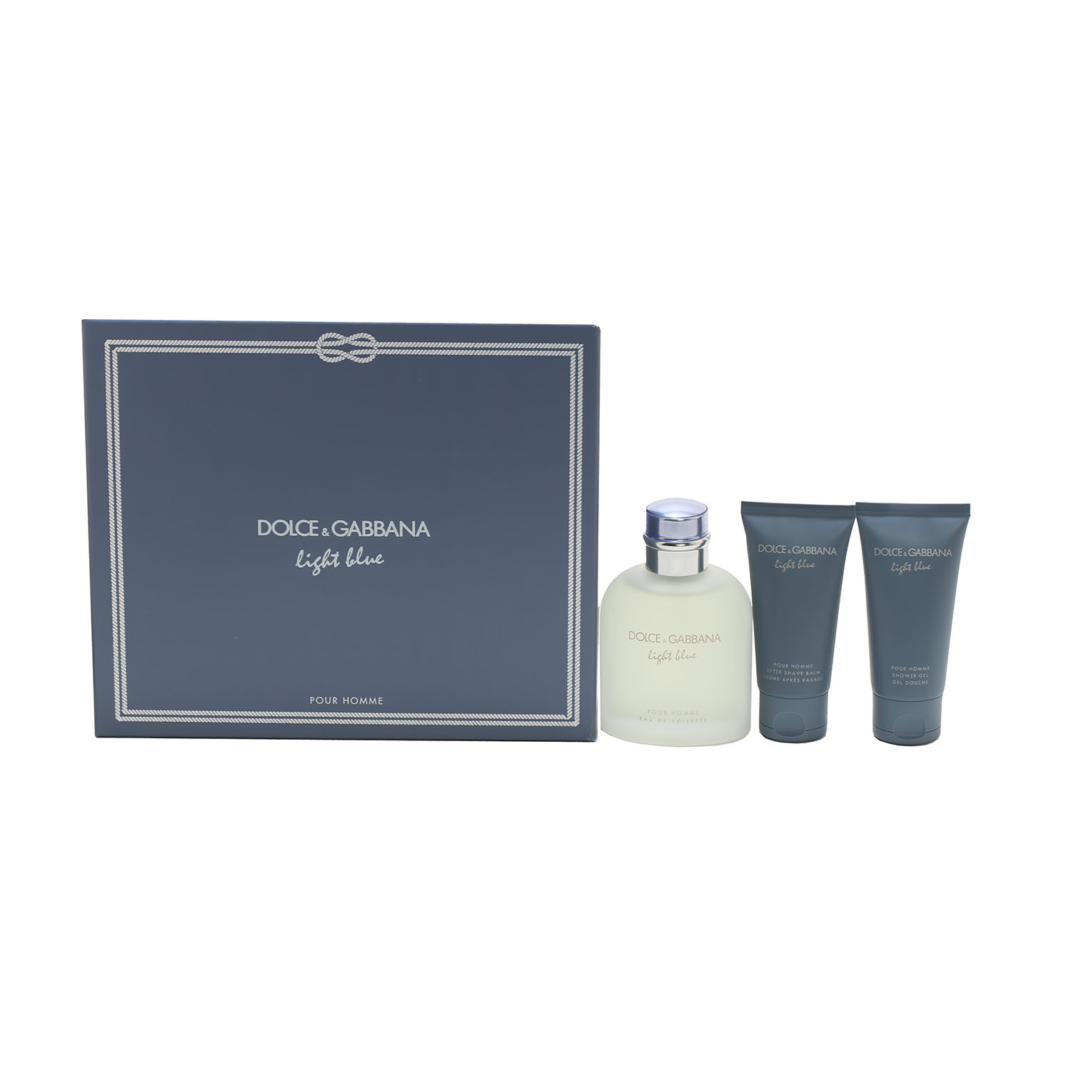 D&G Light Blue Men's 3Pc Set Eau de Toilette/After Shave/Shower Gel 20523787 HSN