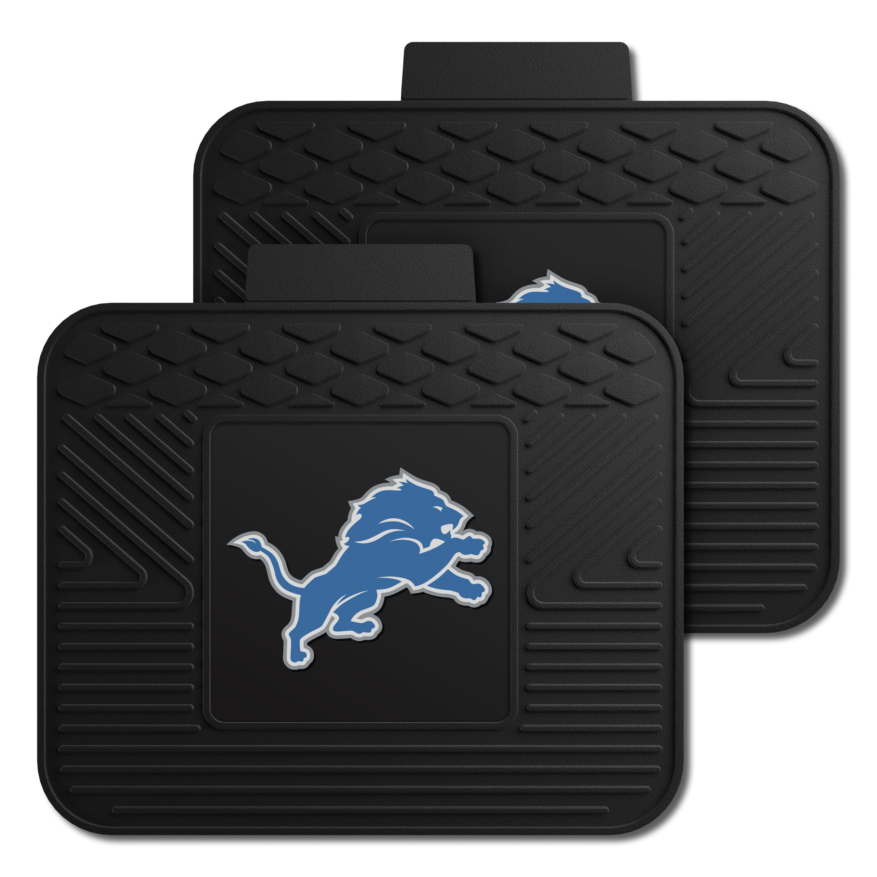 Officially Licensed NFL Detroit Lions Back Seat Car Utility Mats 2pc