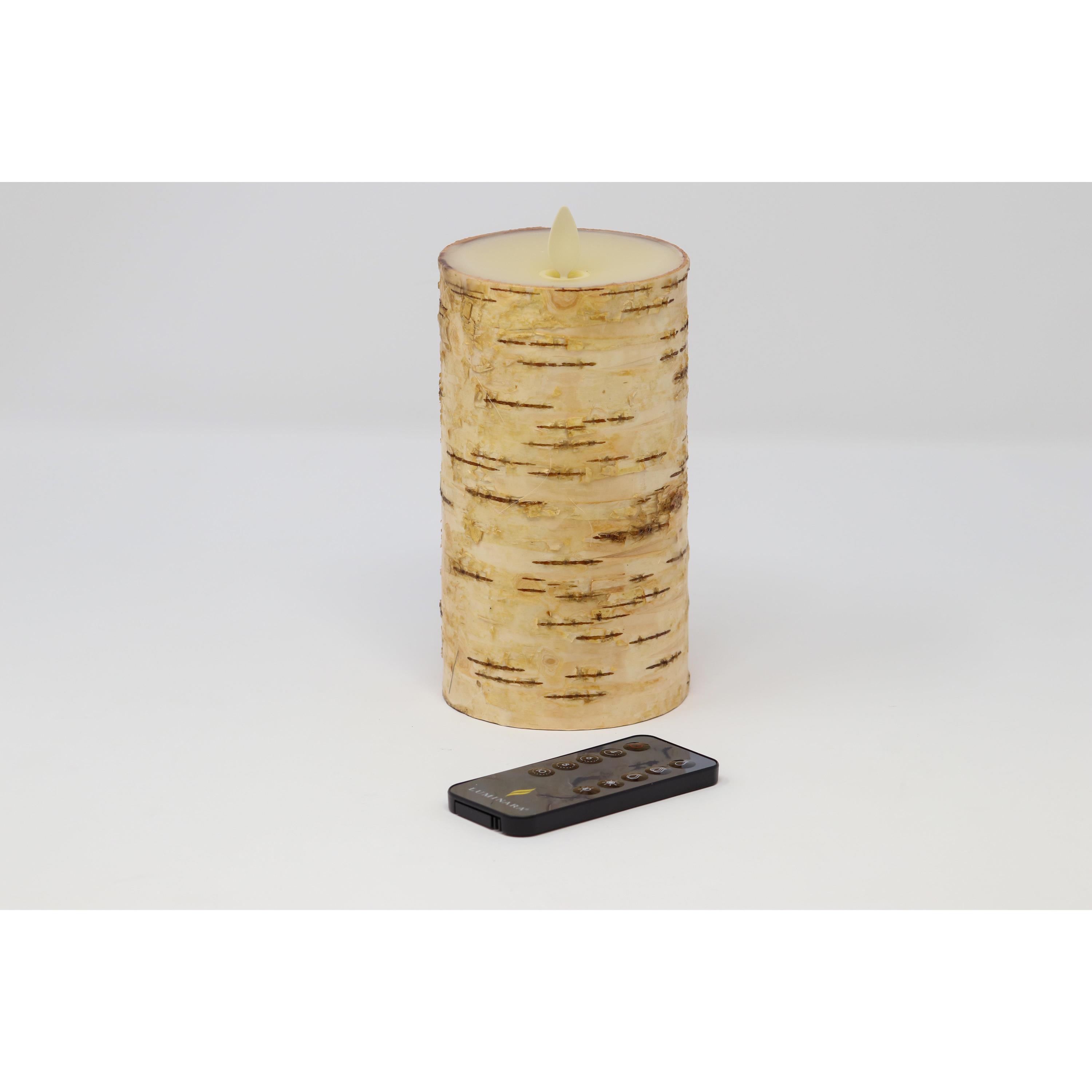 Luminara 6.5inchTall Real Birch Bark Flameless Candle 22117951 HSN