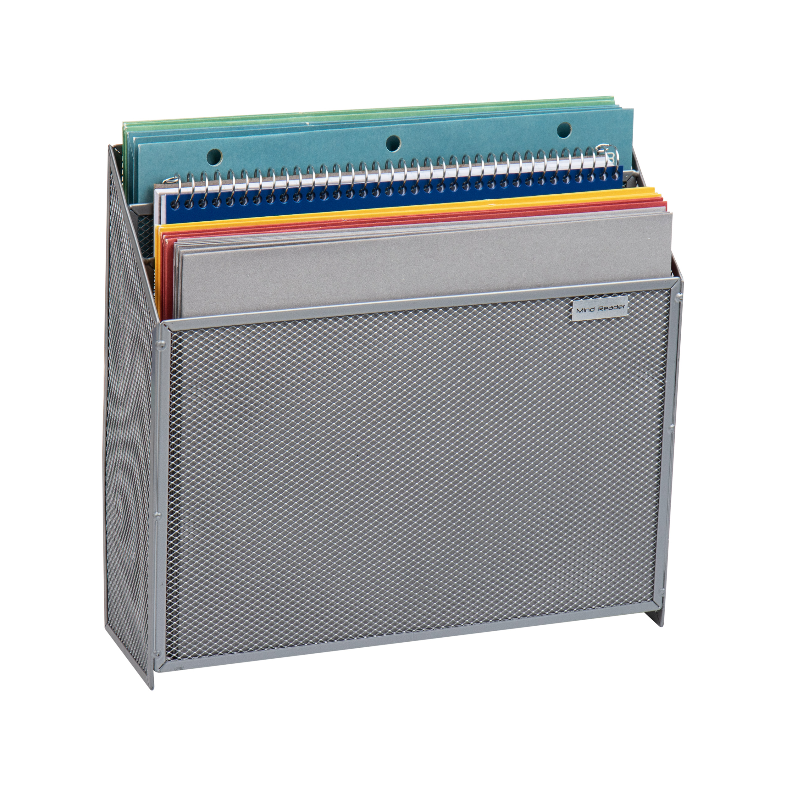 Mind Reader Wall Mount Vertical File Storage Desktop Organizer