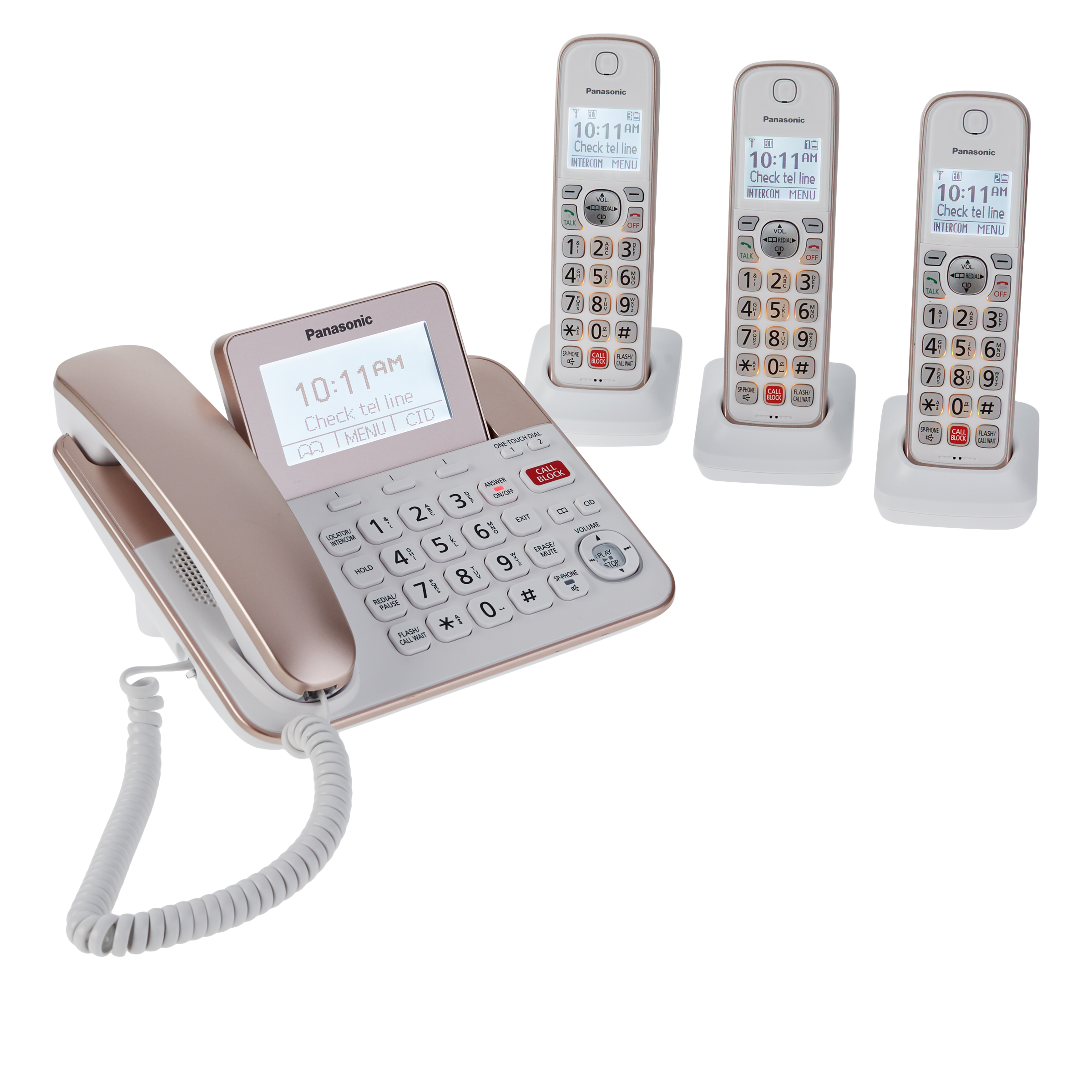 Panasonic Corded and Cordless 4Handset System with Call Block