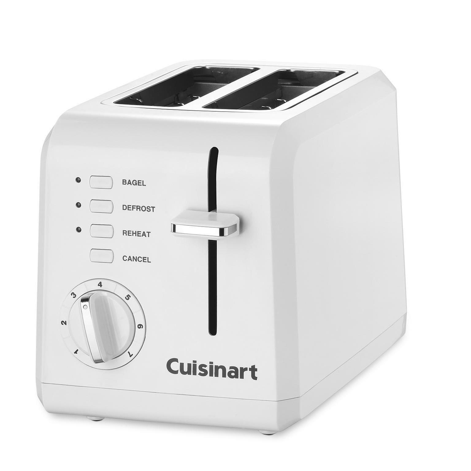 Cuisinart CPT122 2Slice Compact Plastic Toaster, White 7199792 HSN