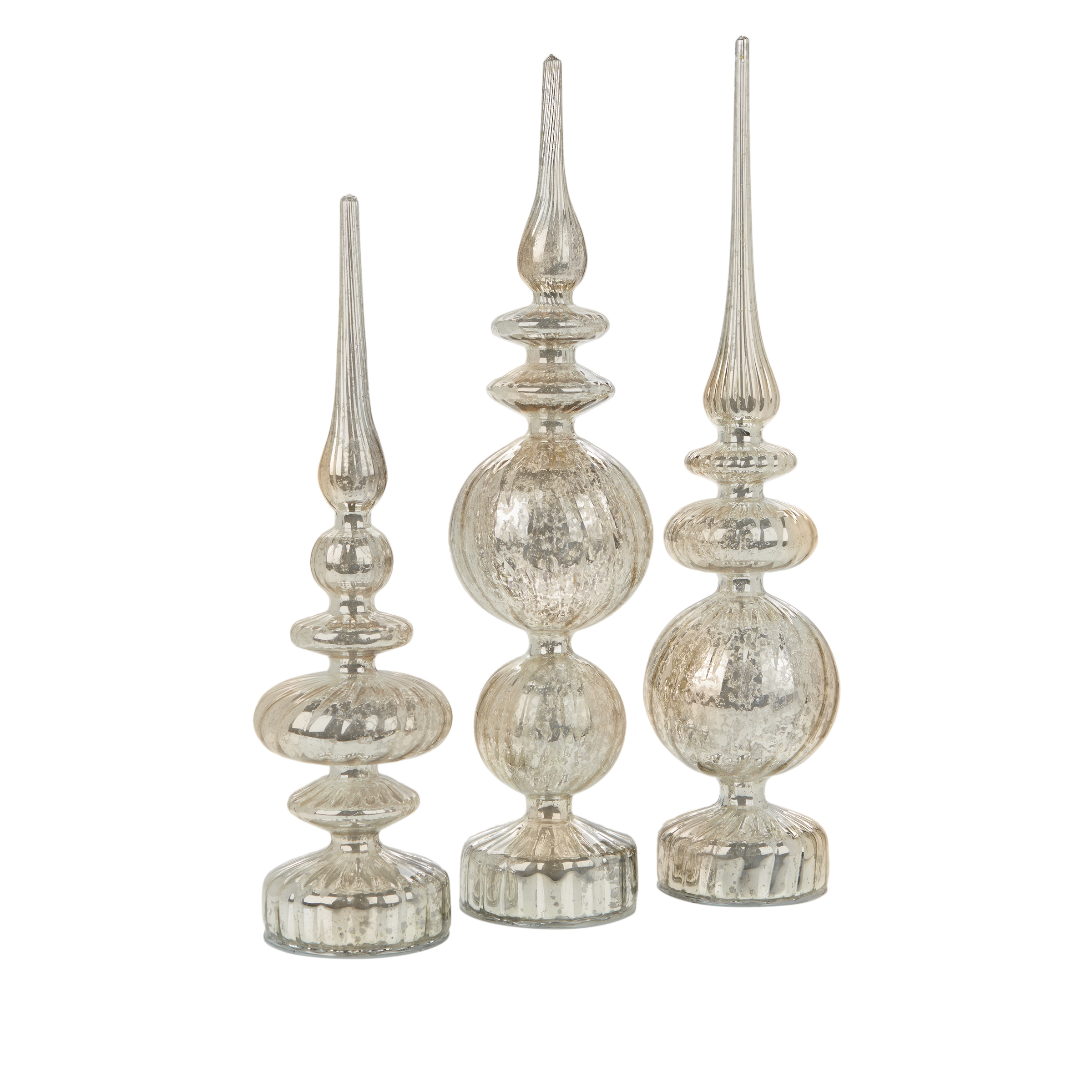 Alison at Home Illuminated Glass Finials with Timers 3piece Set 9935051 HSN