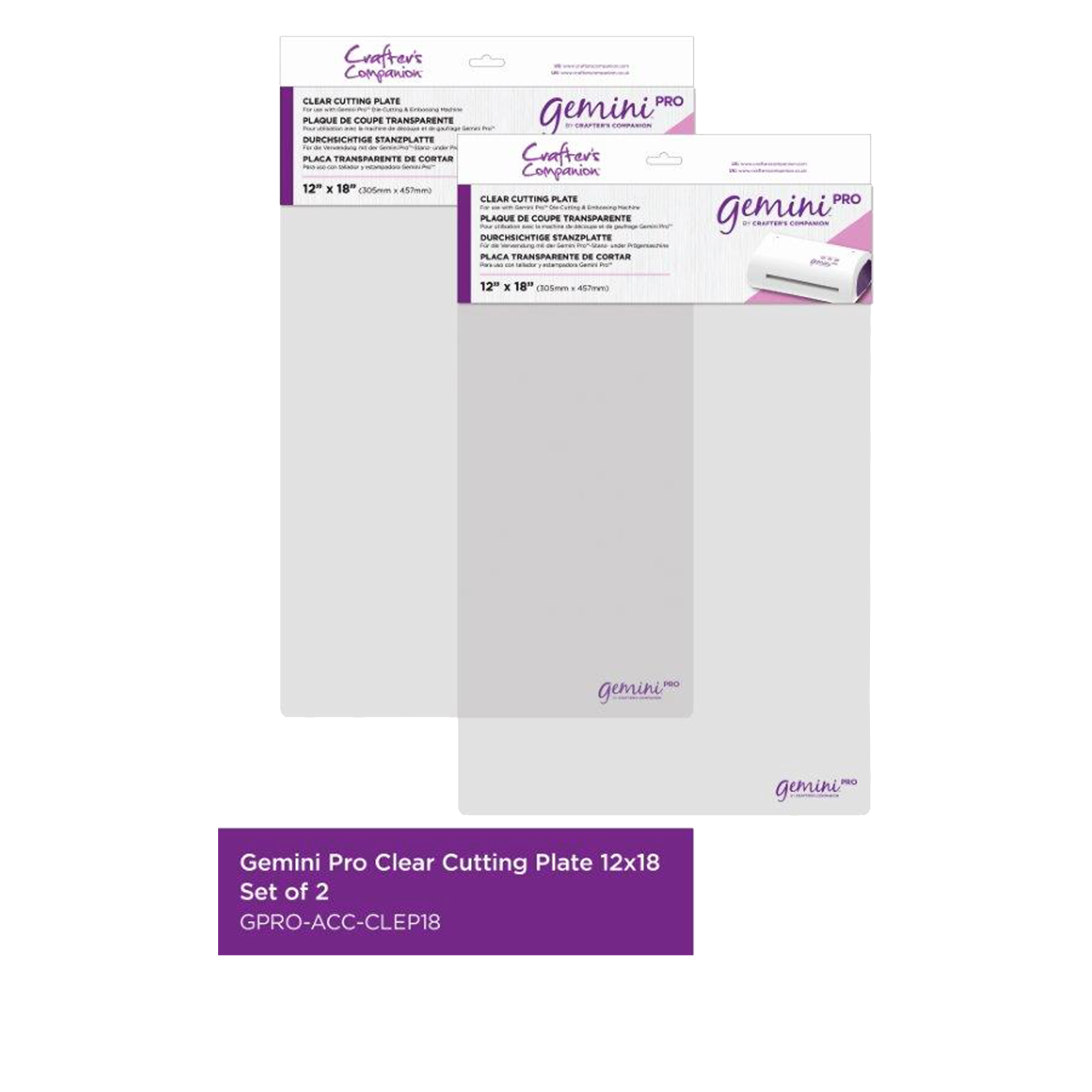 Crafter's Companion Gemini Pro 12" x 18" Cutting Plates Set of 2