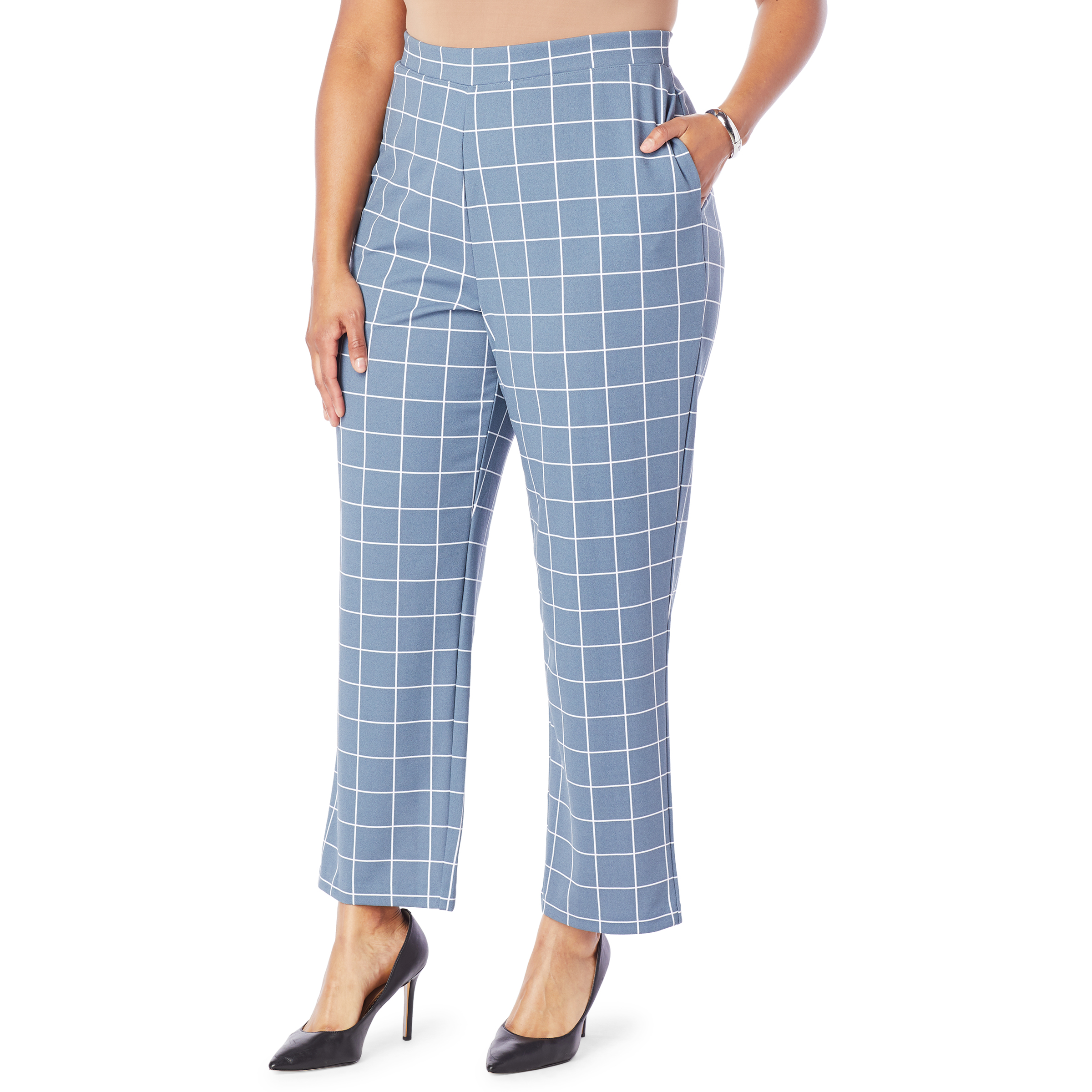 Antthony Windowpane Boss Lady Pull-On Pant - 20262863 | HSN