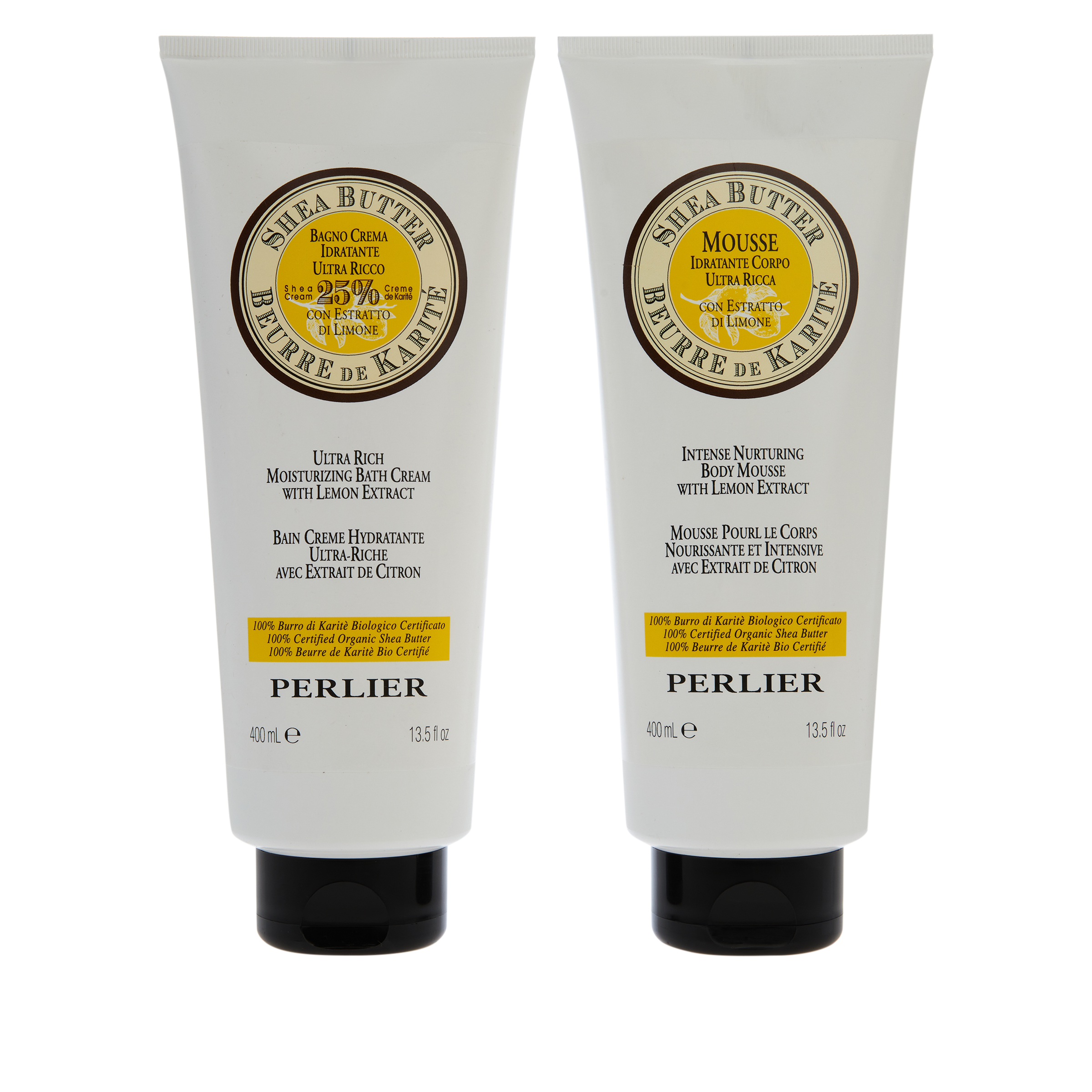 Perlier 2piece Shea Body Cream and Bath Cream Set 10087487 HSN