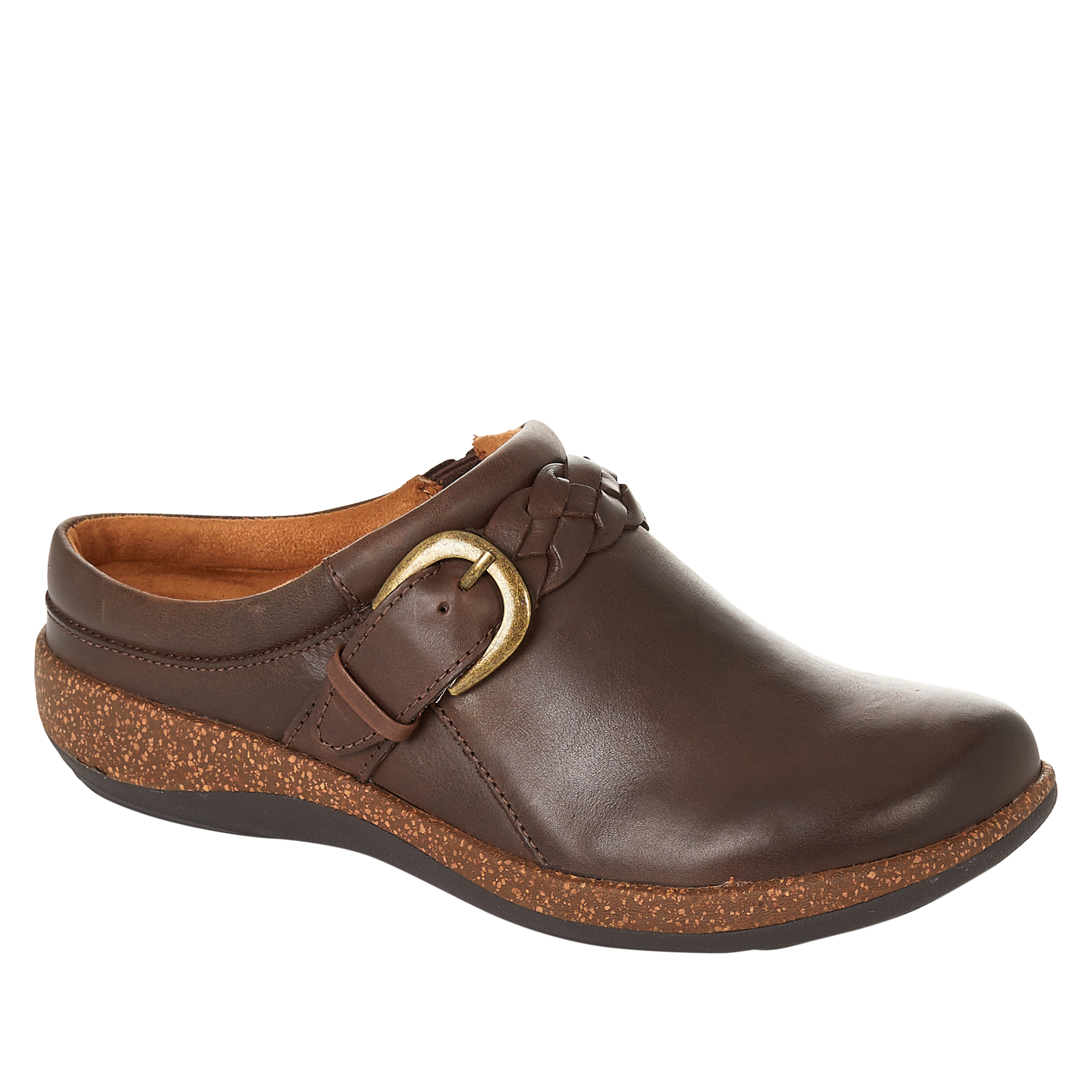 Aetrex® Libby Braided Leather/Suede Mule 20512907 HSN