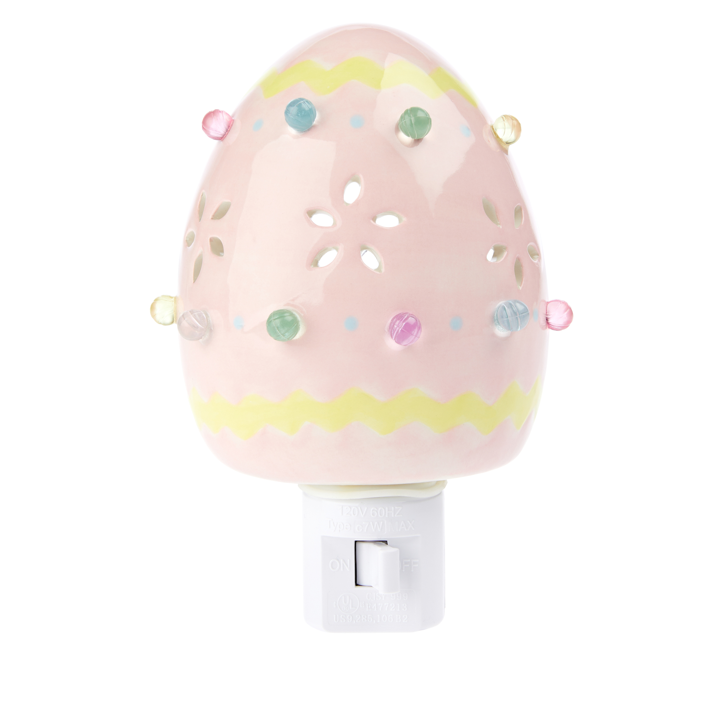Mr. Cottontail HandPainted Ceramic Easter Egg Night Light 20564910 HSN