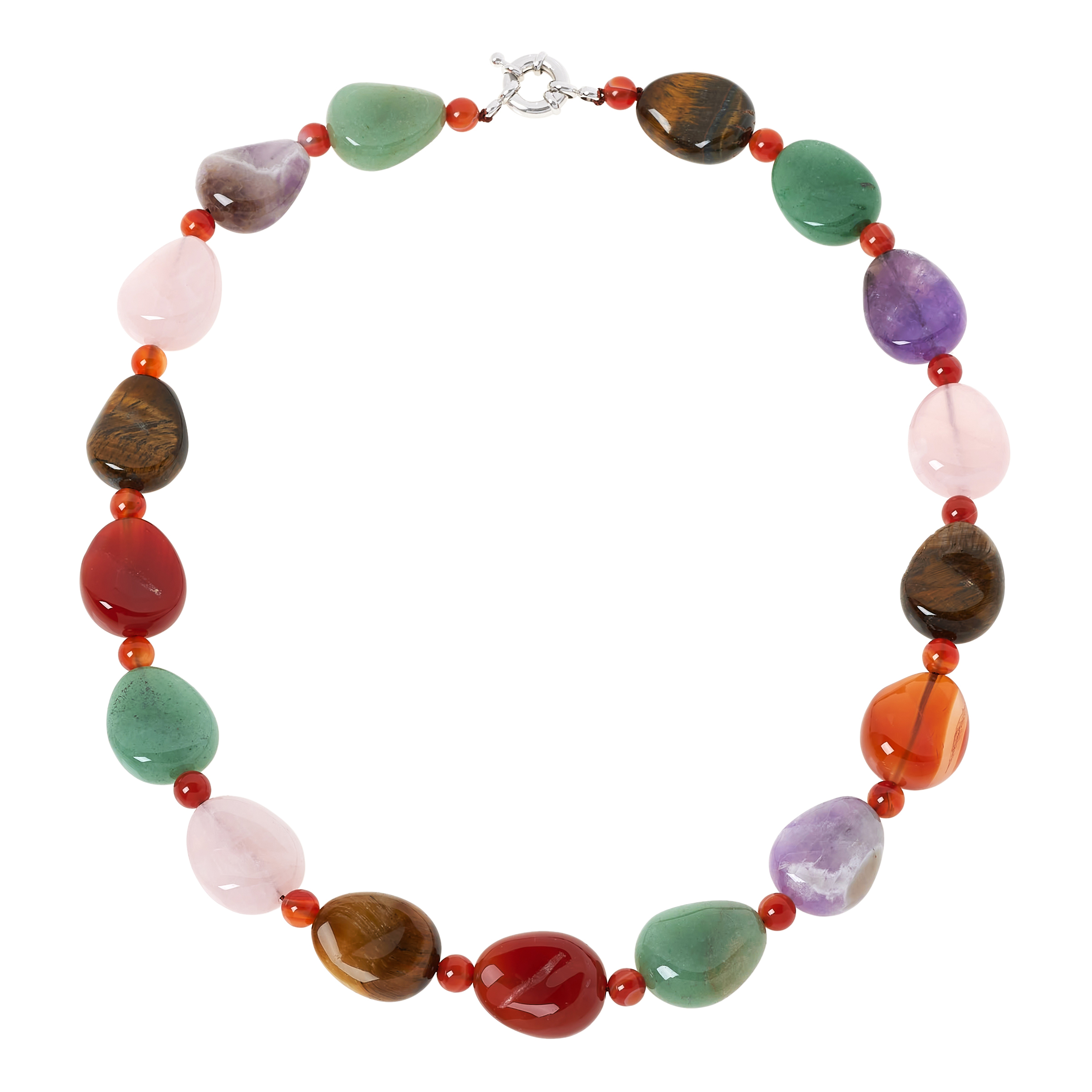 KALIFANO Multicolor Multigemstone Bead Necklace - 20771497 | HSN