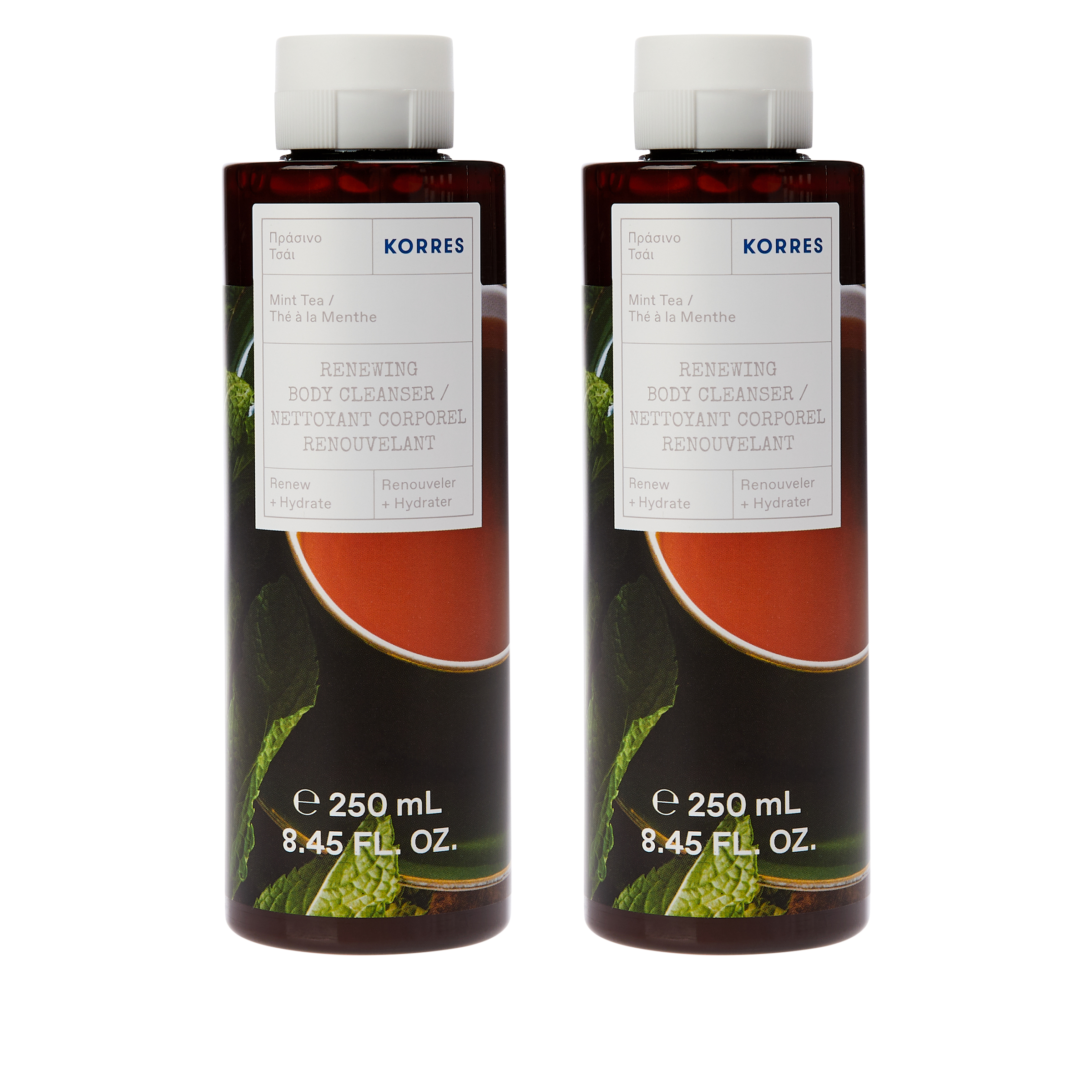 Korres 2pack Mint Tea Renewing Body Cleanser 20900684 HSN