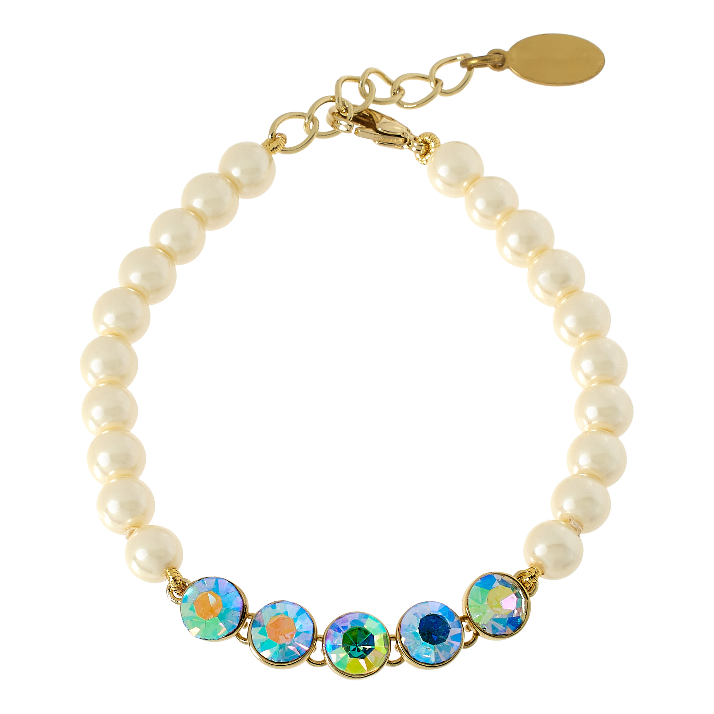 Heidi Daus Dazzling Debutante Crystal and Bead Bracelet 21870157 HSN