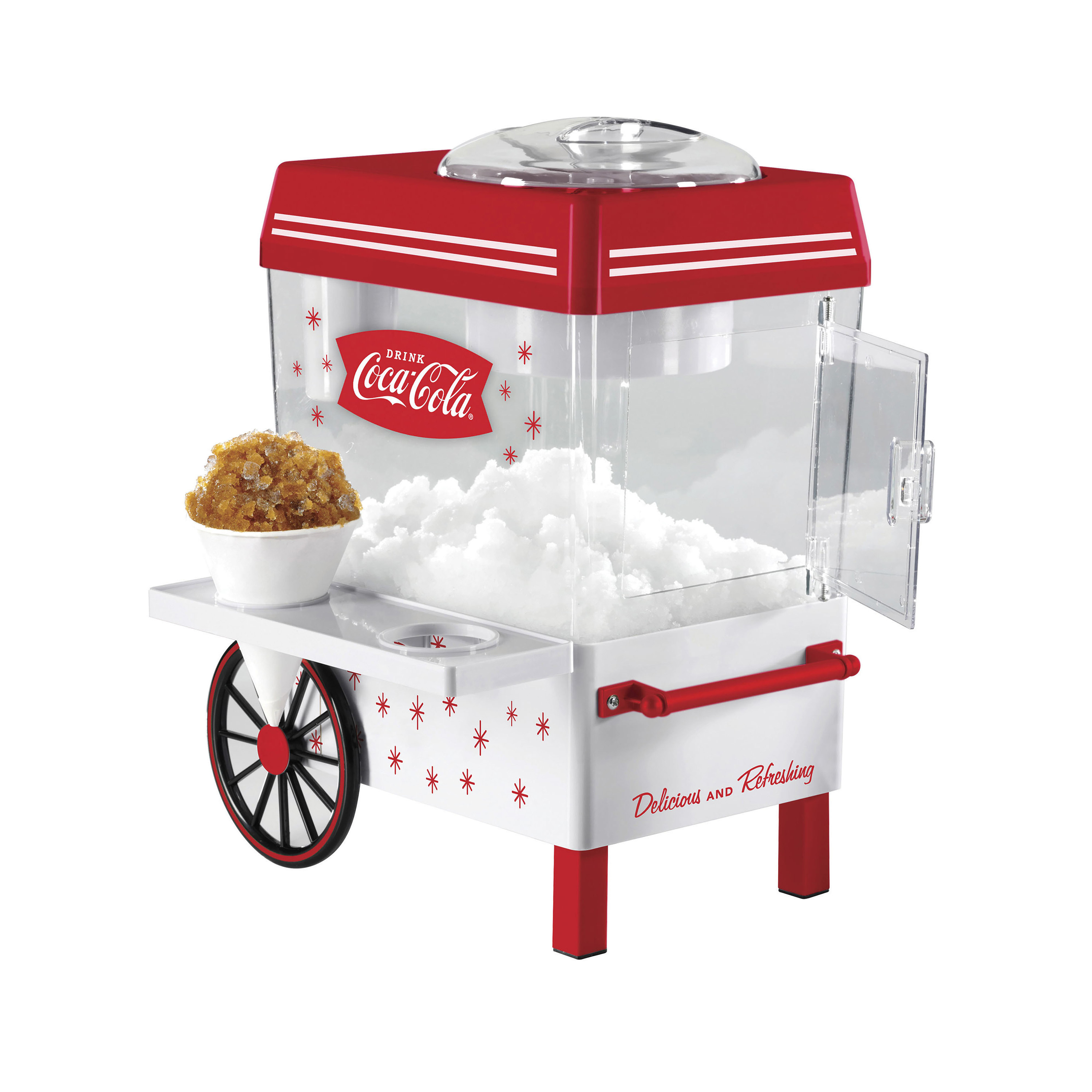 Nostalgia CocaCola Snow Cone Maker and Shaved Ice Storage 8590343 HSN
