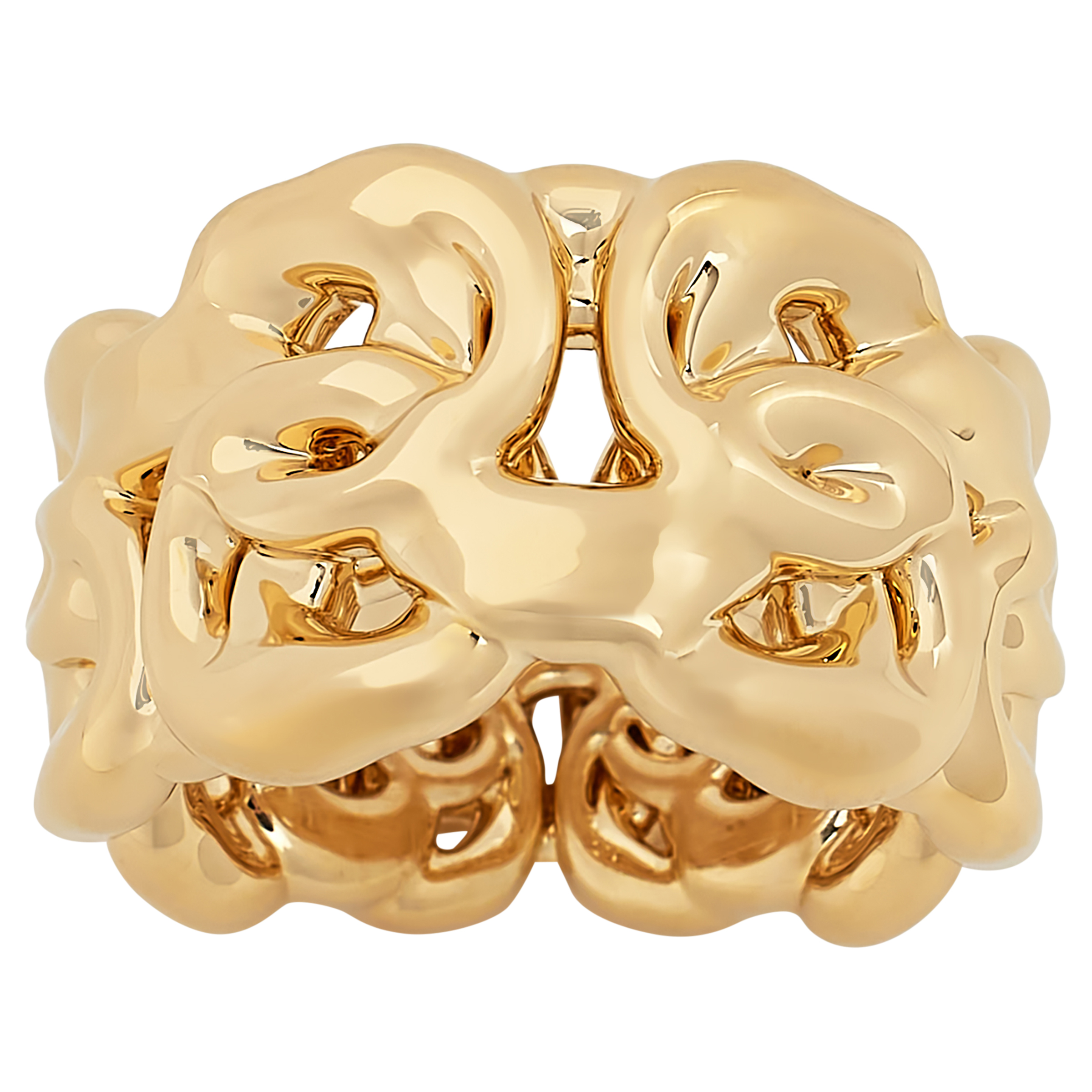 Soave Oro 14K Gold Electroform Byzantine Band Ring 23149932 HSN