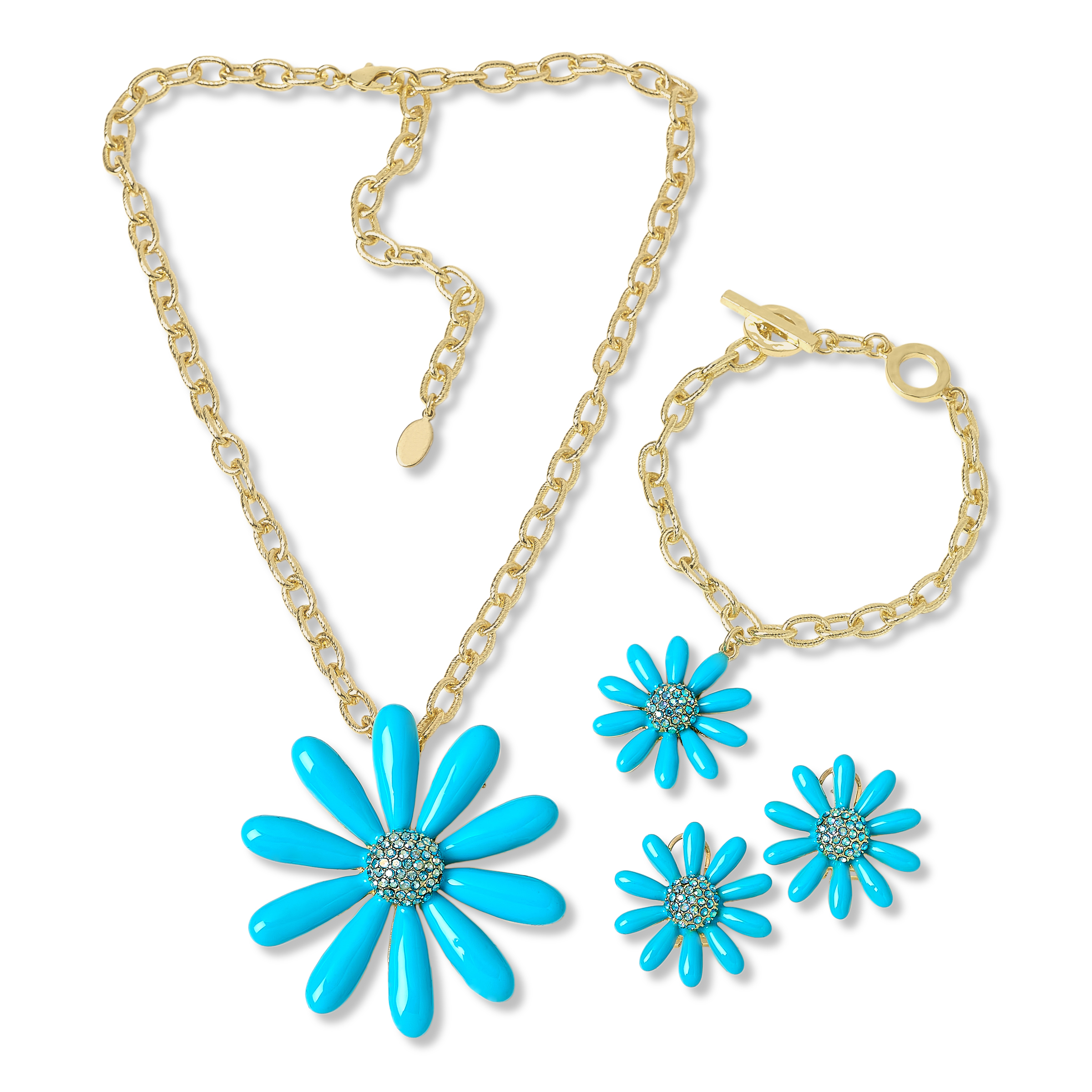 Heidi Daus Flower Power Enamel and Crystal Jewelry Set - 23151201 | HSN