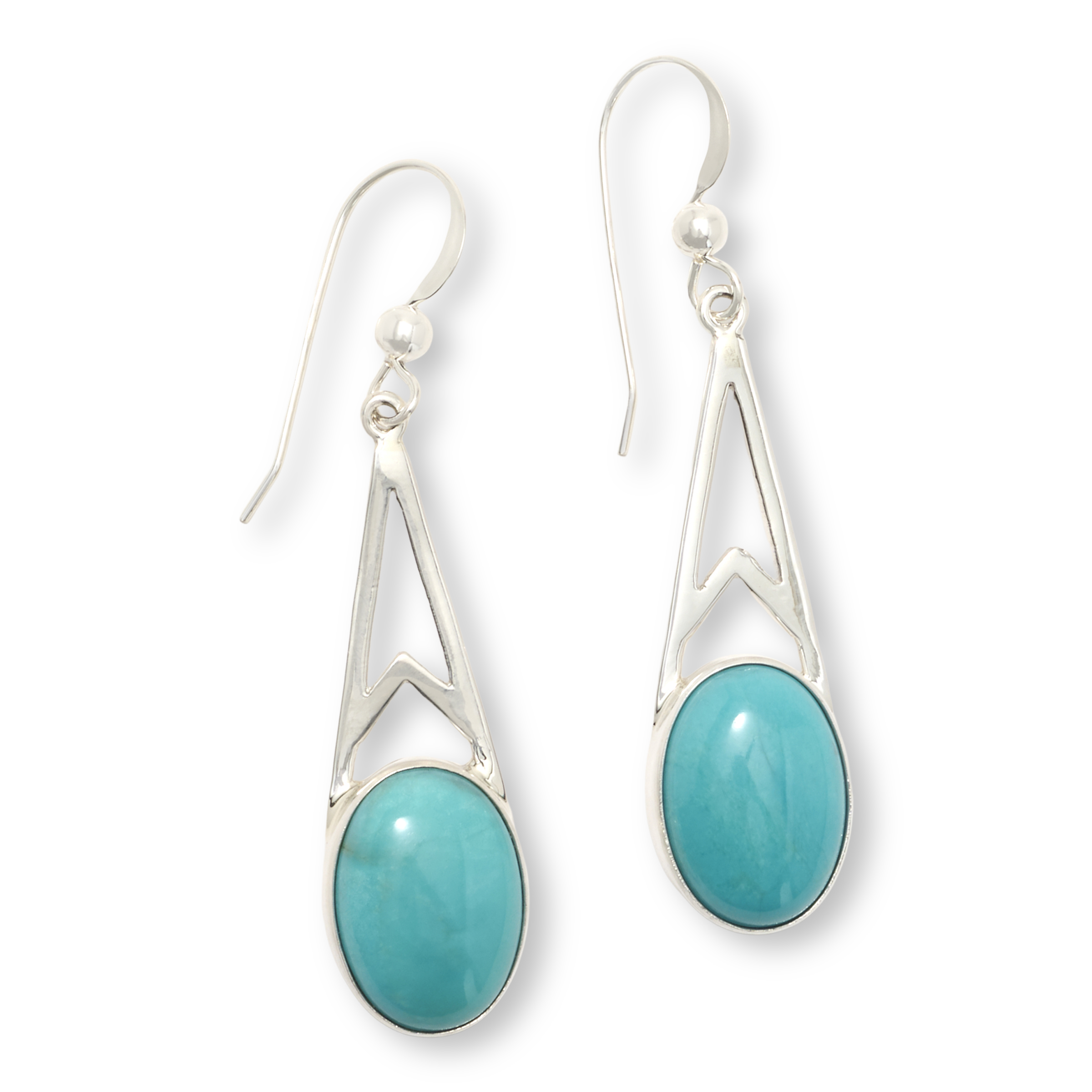 Jay King Baja Turquoise Sterling Silver Teardrop Earrings | HSN