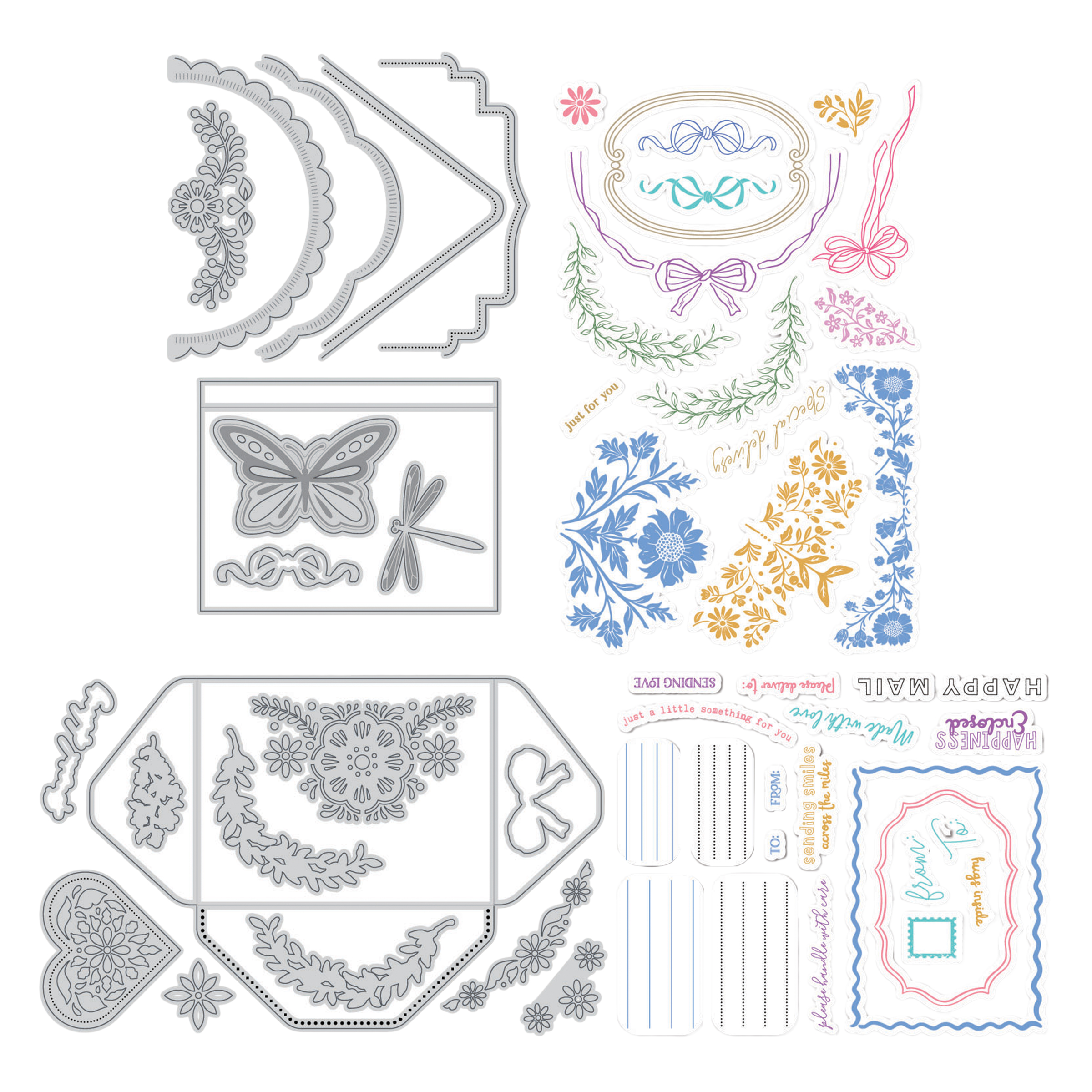 Diamond Press Decorative Envelope Stamp & Die Kit | HSN