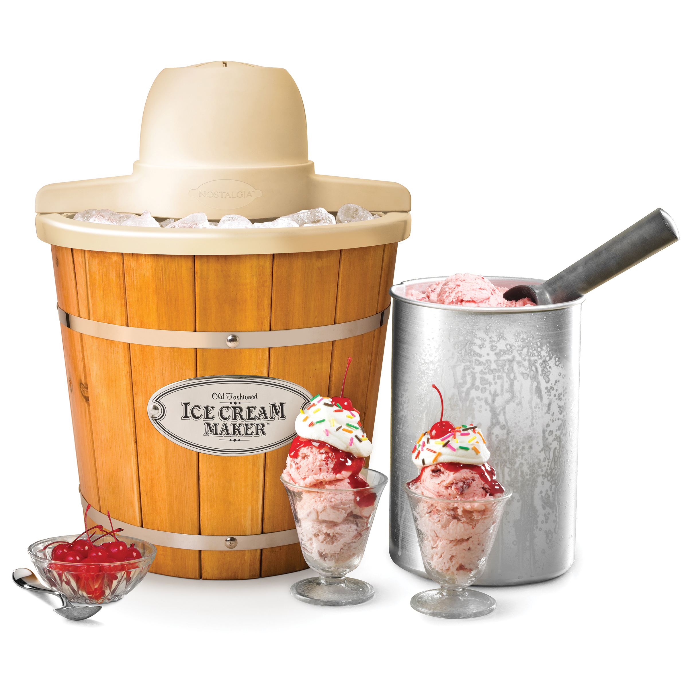 Nostalgia 4Quart Electric Wood Bucket Ice Cream Maker 9469004 HSN