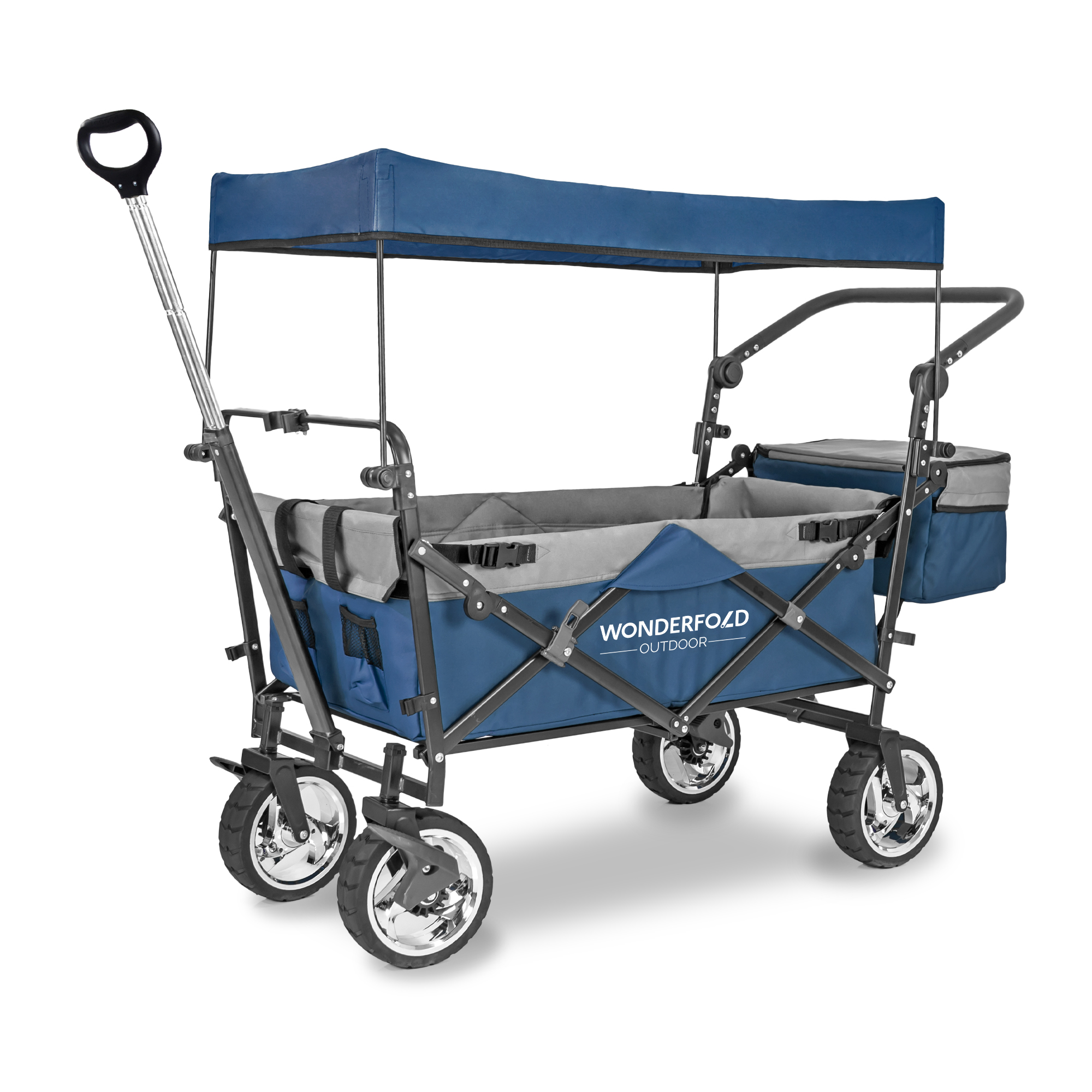 Wonderfold Wagon Push and Pull Outdoor Folding Wagon with Canopy 9876073 HSN