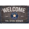 Houston Astros 24in. Distressed State w/Logo Sign