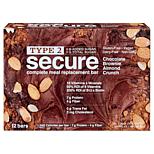 Type 2 Secure Complete Meal Replacement Bars - 12-count