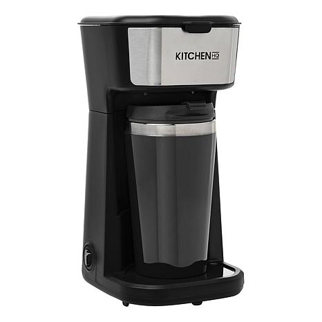 Kitchen HQ Single Coffee Maker with Travel Mug Refurbished Black