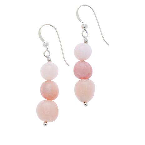 Jay King Peruvian Pink Opal Bead Drop Sterling Silver