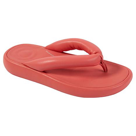 誠実 FitFlop® 21887729 - Flip-Flop Leather Padded D-Luxe iQushion パッチ
