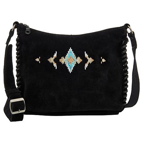 Minnetonka Nizhoni Hand-Beaded Suede Handbag | HSN