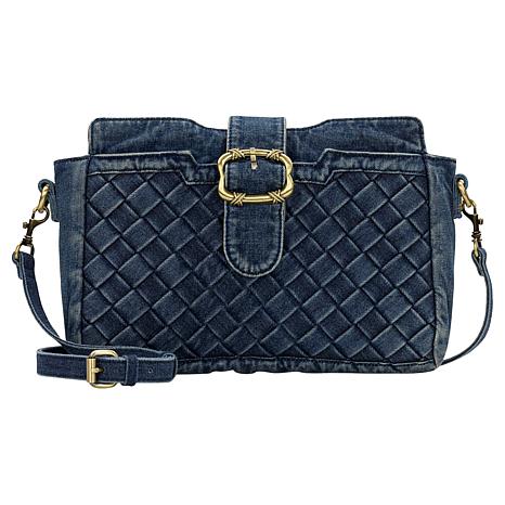 Patricia Nash Vernetta Woven Denim Crossbody | HSN