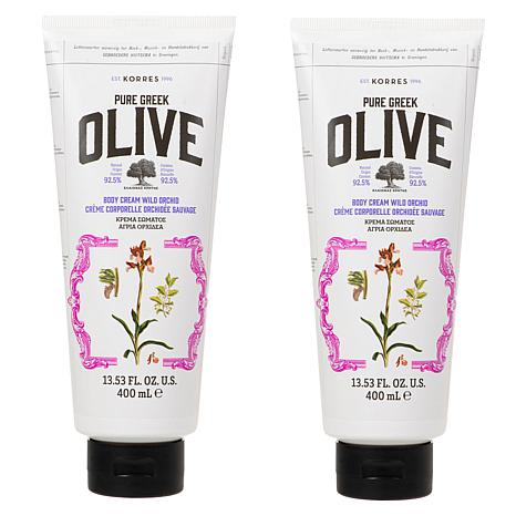 E.I.R EXTRA BODY CREAM 200g✖️2 Korres 2-pack Olive & Wild Orchid Jumbo Size Body Cream Auto-Ship