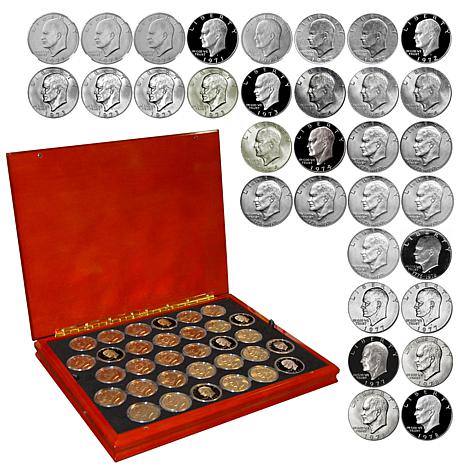 1971 – 1978 Complete BU Eisenhower Silver Dollars 32-Coin Set