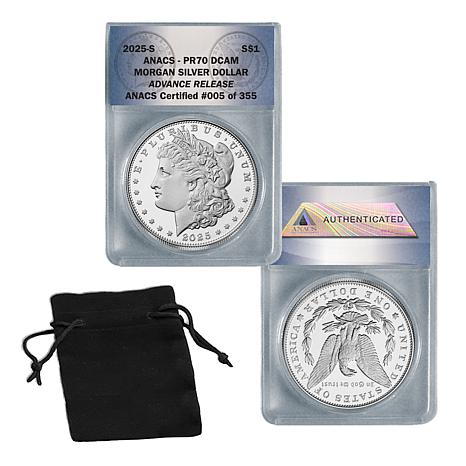 2025 PR70 Proof DCAM ANACS Advance Release LE 355 Morgan Silver