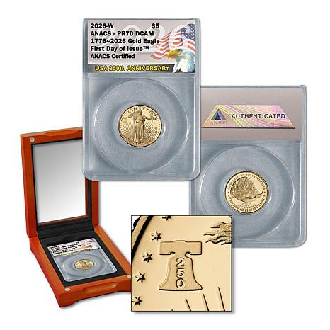 2026 PR70 ANACS 1st Day of issue 1/10 oz. gold $5 Gold Eagle | HSN