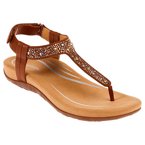 Aetrex® Lindsey Embellished Arch Support Memory Foam Sandal